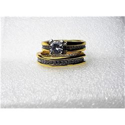 16) YELLOW GOLD FILLED 2 PCE WEDDING