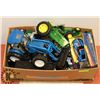 Image 1 : ASSORTED CHILDRENS TOY TRACTORS AND TRUCKS.