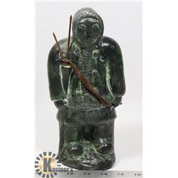 SOAPSTONE STYLE ESKIMO A WOLF ORIGINAL 10"H .