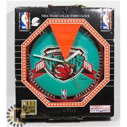 VINTAGE NBA 1995/1996 VANCOUVER GRIZZLIES CLOCK