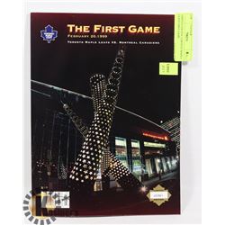 LIMITED EDITION TORONTO MAPLE LEAFS FIRST GAME