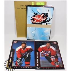 1995 NHL POST OVERSIZED COLLECTOR CARD SET 24PCS +