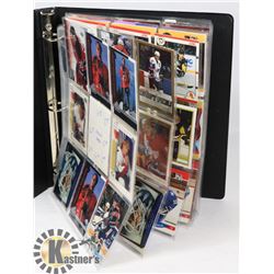 14) BINDER OF ROOKIE & PARALLEL HOCKEY CARDS.