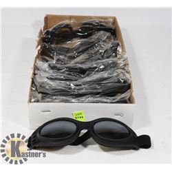LOT OF BLACK SPORTS GOGGLES