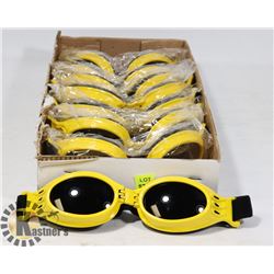 LOT OF YELLOW SPORTS GOGGLES
