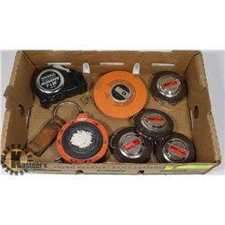 LOT OF ASSORTED DIAMETER/MEASURING TAPE