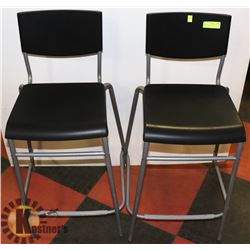 SET OF TWO BAR HEIGHT METAL FRAME