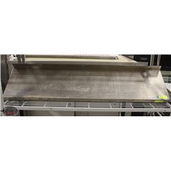 4' STAINLESS STEEL COMMERCIAL WALLSHELF