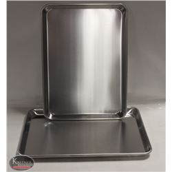 LOT OF 2 - 1/2 SIZE BUN PANS ALUMINUM