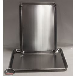 LOT OF 2 - 1/2 SIZE BUN PANS ALUMINUM