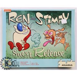 REN & STIMPY 500PC PUZZLE.