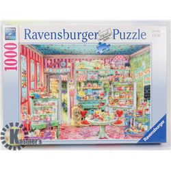 RAVENSBURGER 1000PC THE CANDY SHOP PUZZLE.