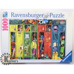 RAVENSBURGER 1000PC THE LOCKER ROOM PUZZLE.