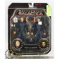 BATTLESTAR GALATICA TIGH & GAETA ACTION FIGURES.