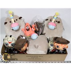 BOX OF ASSORTED PLUSH COLLECTOR STUFFIES.