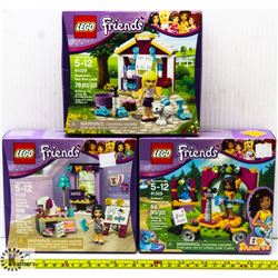 LOT OF 3 LEGO FRIENDS SETS - 78PC STEPHANIE'S NEW
