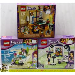 LOT OF 3 LEGO FRIENDS SETS - 79PC MIA'S BEACH