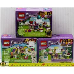 LOT OF 3 LEGO FRIENDS SETS - 50PC PARTY CAKES