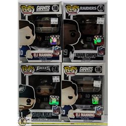 LOT OF 4 ASSORTED FUNKO POPS VINYL FIGURES.