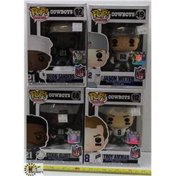 LOT OF 4 NFL DALLAS COWBOYS FUNKO POP VINYL
