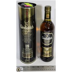 GLENFIDDICH SINGLE MALT 18YEAR OLD SCOTCH 750ML