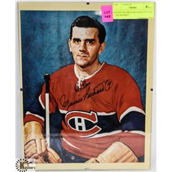 SIGNED MAURICE RICHARD PICTURE " THE ROCKET "