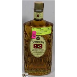 VINTAGE 1974 SEAGRAMS 83 WHISKY 25 OZ 40%