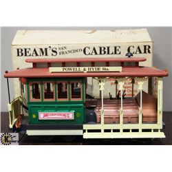 BEAMS SAN FRANCISCO CABLE CAR PORCELAIN DECANTER