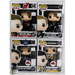 LOT OF 4 ASSORTED FUNKO POP VINYL FIGURES.