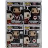 Image 1 : LOT OF 4 ASSORTED FUNKO POP VINYL FIGURES.