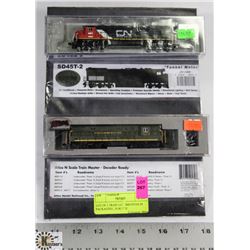 LOT OF 2 TRAIN LOCOMOTIVES IN PACKAGING , N-SCALE