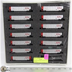 LOT OF 13 CN TRAIN CARS BOX SET, N-SCALE