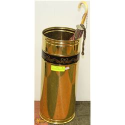 VINTAGE BRASS UMBRELLA STAND