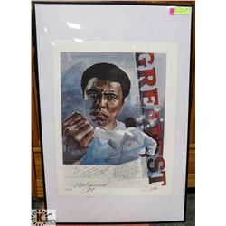 LIMITED EDITION 198/300 DUAL SIGNED MUHAMMED ALI