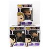 Image 1 : LOT OF 3 ASSORTED FUNKO POP VINYL FIGURES.