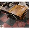 Image 1 : VINTAGE WOOD DESK WITH CHAIR, 21.5"X26"X28.5".