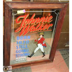 VINTAGE JOHNNY WALKER MIRRORED BAR SIGN
