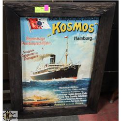 FRAMED PICTURE "KOSMOS" HAMBURG