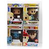 Image 1 : LOT OF 4 ASSORTED FUNKO POP VINYL FIGURES.