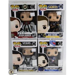 LOT OF 4 ASSORTED FUNKO POP VINYL FIGURES.