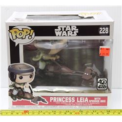 STAR WARS PRINCESS LEIA WITH SPEEDER BIKE FUNKO