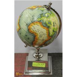 VINTAGE ESTATE METAL BASE DESK GLOBE -