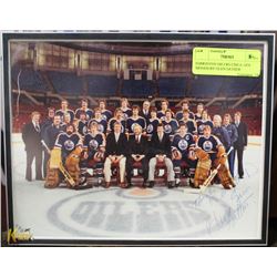 EDMONTON OILERS CIRCA 1979 SIGNED BY GLEN SATHER
