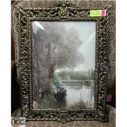 CAST METAL CURVED GLASS PICTURE MADE IN ITALY