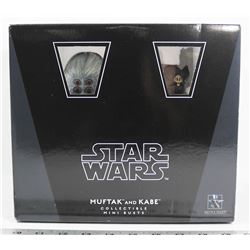 STAR WARS MUFTAK AND KABE COLLECTIBLE MINI BUSTS.