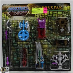 MASTERS OF THE UNIVERSE CLASSICS WEAPONS PACK.