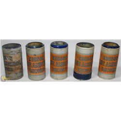 5 EDISON BLUE AMBEROL RECORDS