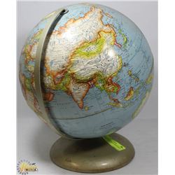 LOT OF 2 WATER GLOBES-WORLD MAPS