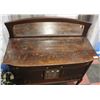 Image 2 : ANTIQUE OAK SIDEBOARD 46"X20"X49.5".