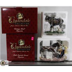 LOT OF 2 CLYDESDALE FIGURINES.